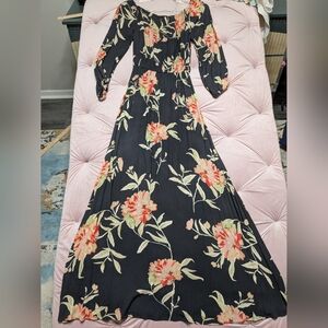 Billabong Black Floral Maxi Dress